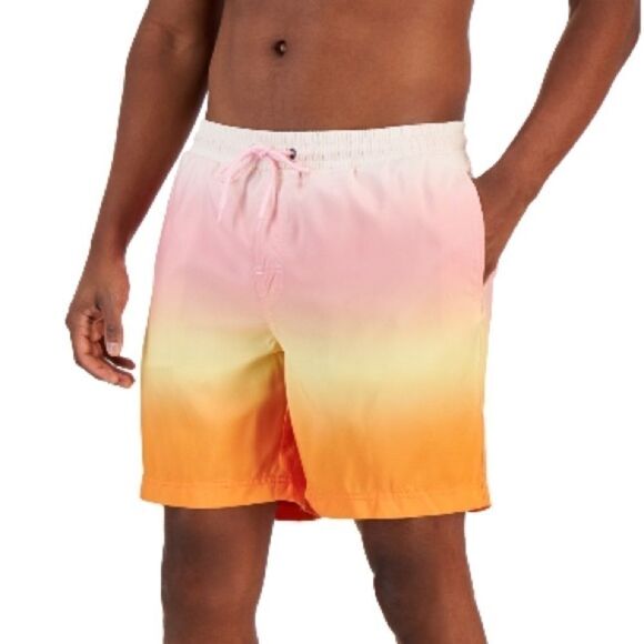 Club Room Mens Kenji Ombre Swim Trunks Pink Combo XXL, men’s short - Picture 4 of 9